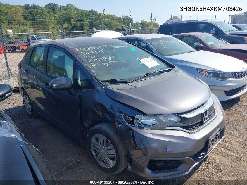 2019 Honda Fit Lx VIN: 3HGGK5H4XKM703426 Lot: 40199207