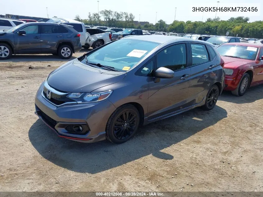 2019 Honda Fit Sport VIN: 3HGGK5H68KM732456 Lot: 40212508