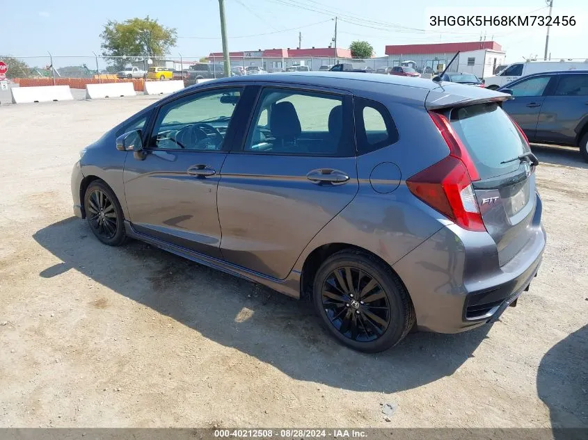 2019 Honda Fit Sport VIN: 3HGGK5H68KM732456 Lot: 40212508