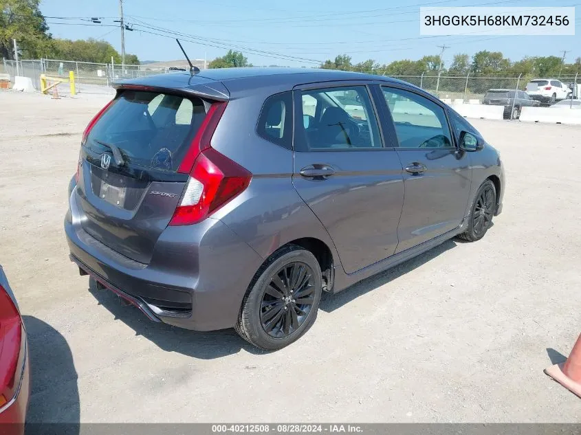 2019 Honda Fit Sport VIN: 3HGGK5H68KM732456 Lot: 40212508