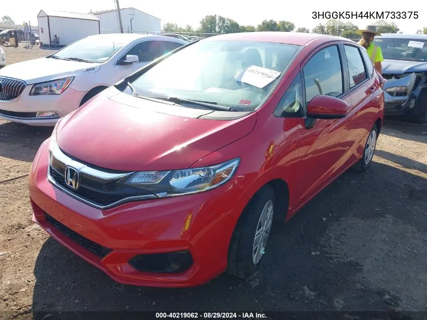 3HGGK5H44KM733375 2019 Honda Fit Lx