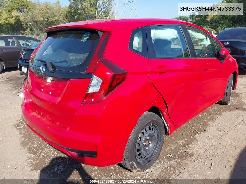 3HGGK5H44KM733375 2019 Honda Fit Lx