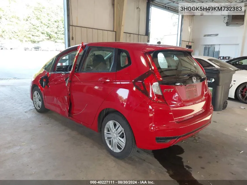 3HGGK5H49KM732383 2019 Honda Fit Lx