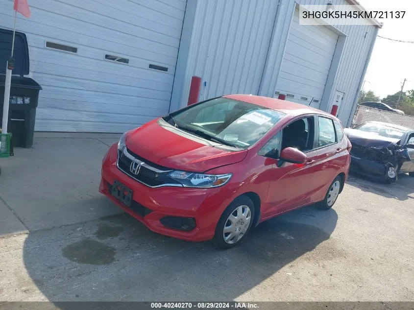 3HGGK5H45KM721137 2019 Honda Fit Lx