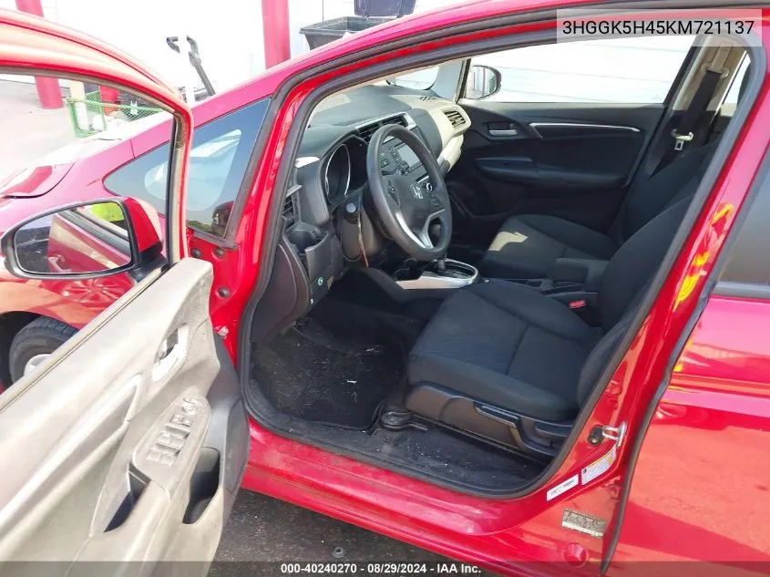 3HGGK5H45KM721137 2019 Honda Fit Lx