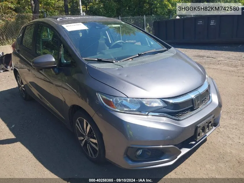 3HGGK5H82KM742580 2019 Honda Fit Ex