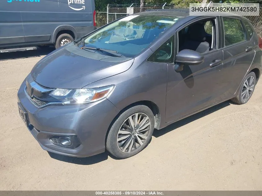 3HGGK5H82KM742580 2019 Honda Fit Ex