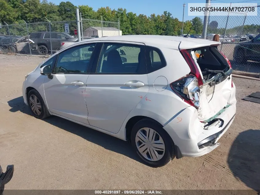 2019 Honda Fit Lx VIN: 3HGGK5H44KM702708 Lot: 40291897