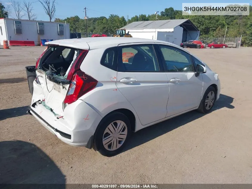 2019 Honda Fit Lx VIN: 3HGGK5H44KM702708 Lot: 40291897