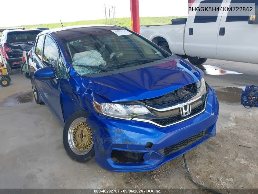 2019 Honda Fit Lx VIN: 3HGGK5H44KM722862 Lot: 40292787