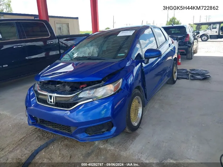 3HGGK5H44KM722862 2019 Honda Fit Lx