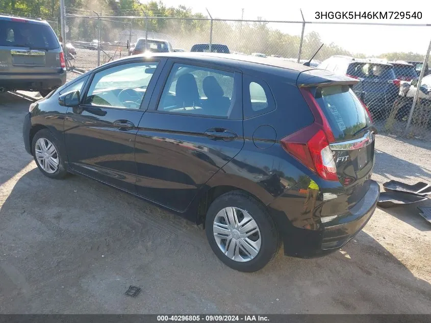 3HGGK5H46KM729540 2019 Honda Fit Lx