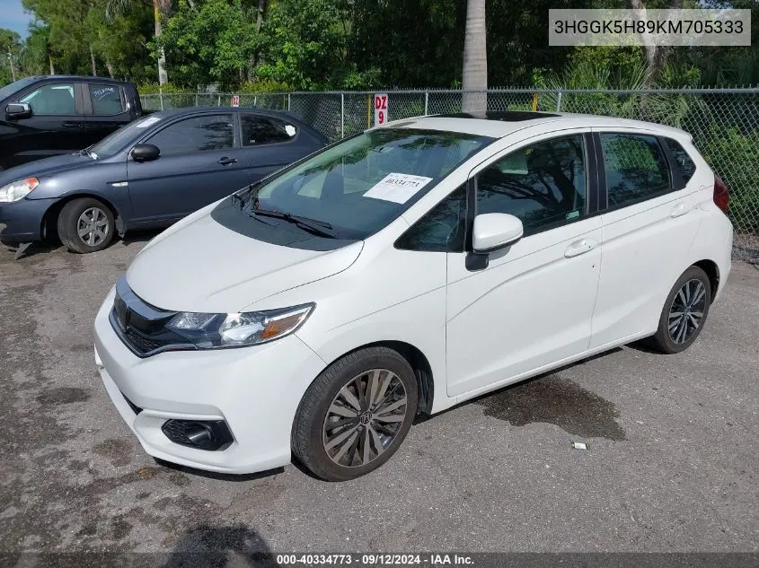 3HGGK5H89KM705333 2019 Honda Fit Ex