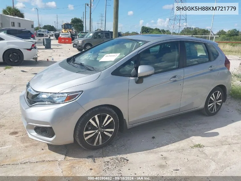 2019 Honda Fit Ex VIN: 3HGGK5H88KM721779 Lot: 40390462