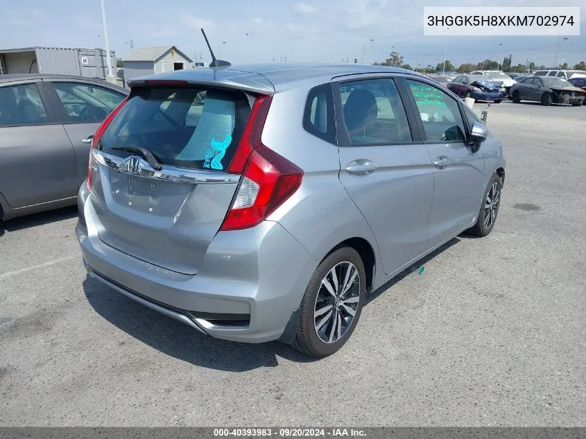 2019 Honda Fit Ex VIN: 3HGGK5H8XKM702974 Lot: 40393983