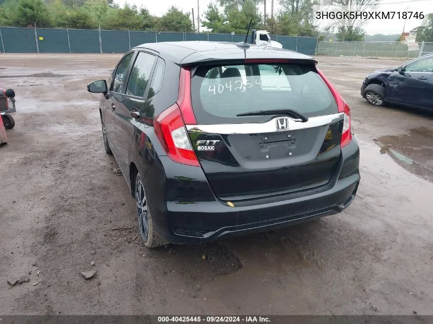 2019 Honda Fit Exl VIN: 3HGGK5H9XKM718746 Lot: 40425445