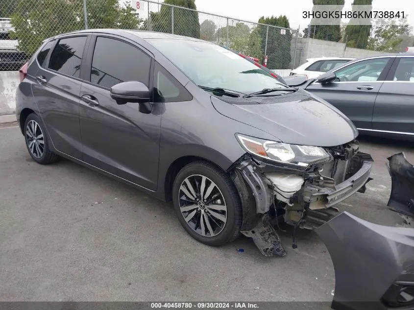 2019 Honda Fit Ex VIN: 3HGGK5H86KM738841 Lot: 40458780