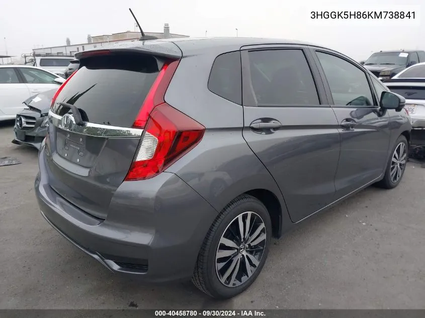 2019 Honda Fit Ex VIN: 3HGGK5H86KM738841 Lot: 40458780