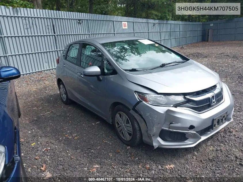 2019 Honda Fit Lx VIN: 3HGGK5H44KM707505 Lot: 40467107