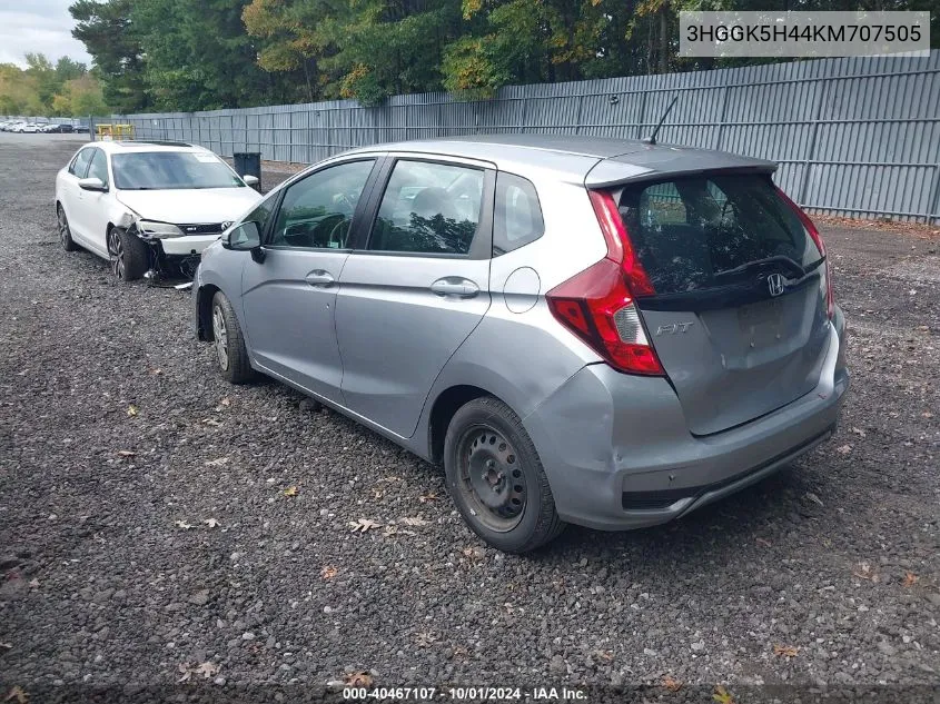 2019 Honda Fit Lx VIN: 3HGGK5H44KM707505 Lot: 40467107