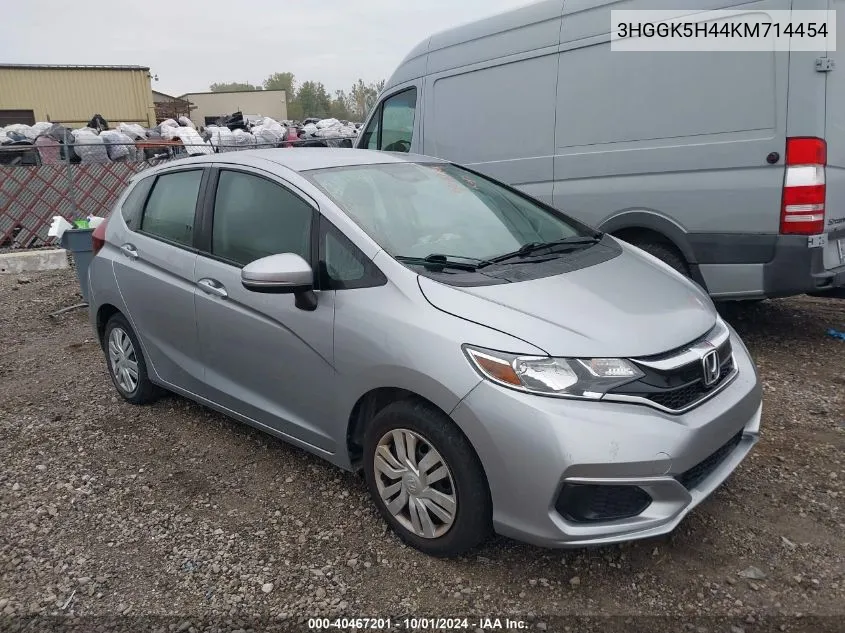 2019 Honda Fit Lx VIN: 3HGGK5H44KM714454 Lot: 40467201