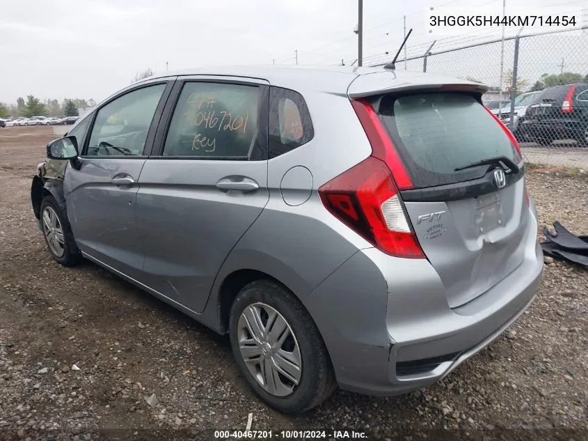 2019 Honda Fit Lx VIN: 3HGGK5H44KM714454 Lot: 40467201