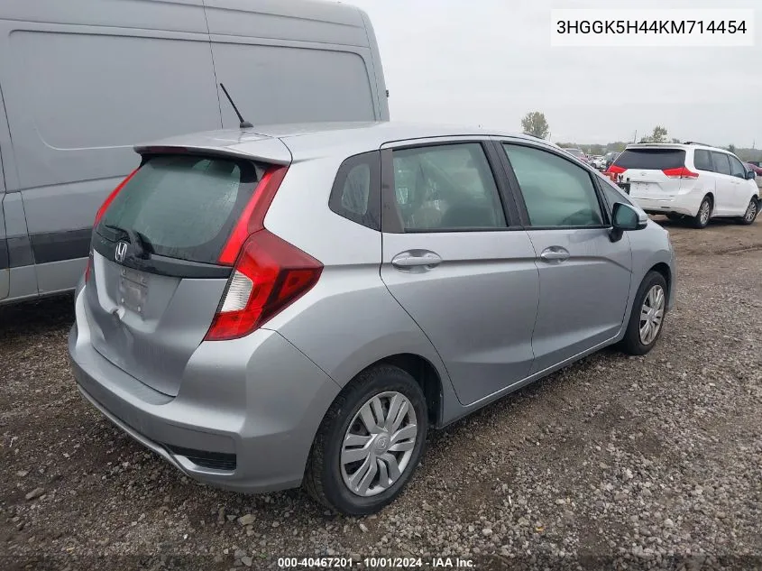 2019 Honda Fit Lx VIN: 3HGGK5H44KM714454 Lot: 40467201