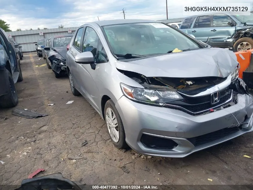 2019 Honda Fit Lx VIN: 3HGGK5H4XKM735129 Lot: 40477392