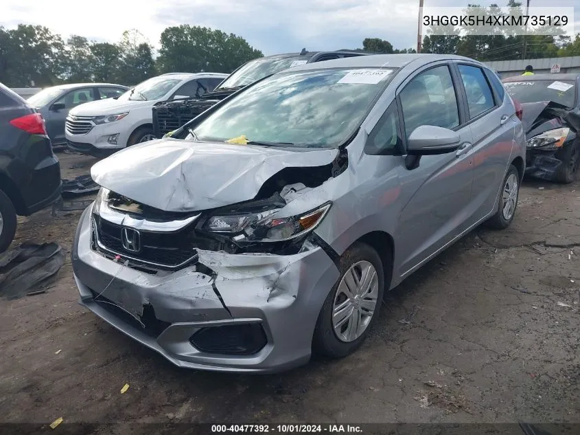 2019 Honda Fit Lx VIN: 3HGGK5H4XKM735129 Lot: 40477392