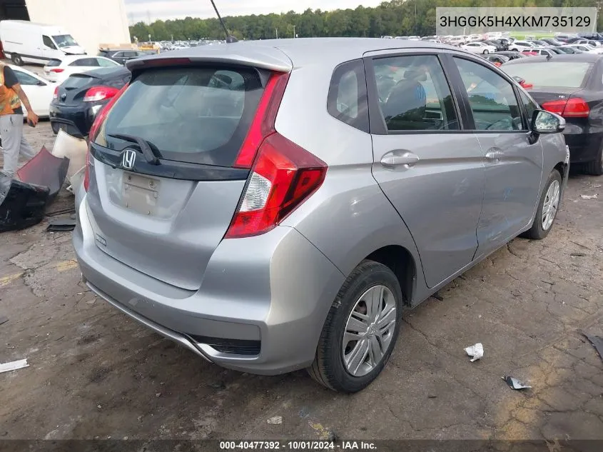 2019 Honda Fit Lx VIN: 3HGGK5H4XKM735129 Lot: 40477392