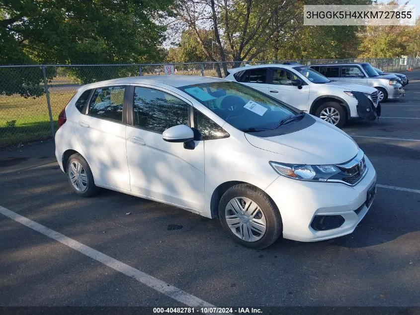 2019 Honda Fit Lx VIN: 3HGGK5H4XKM727855 Lot: 40482781