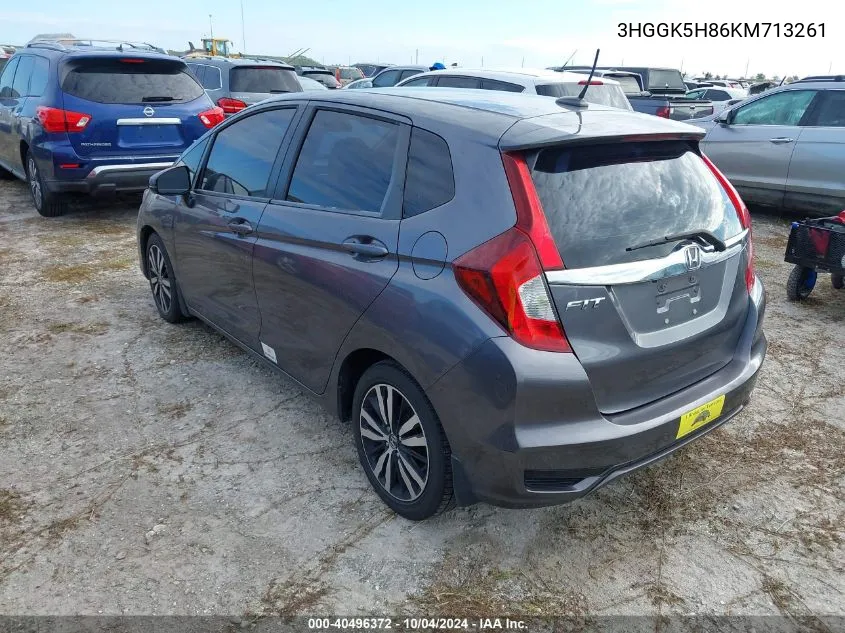 2019 Honda Fit Ex VIN: 3HGGK5H86KM713261 Lot: 40496372