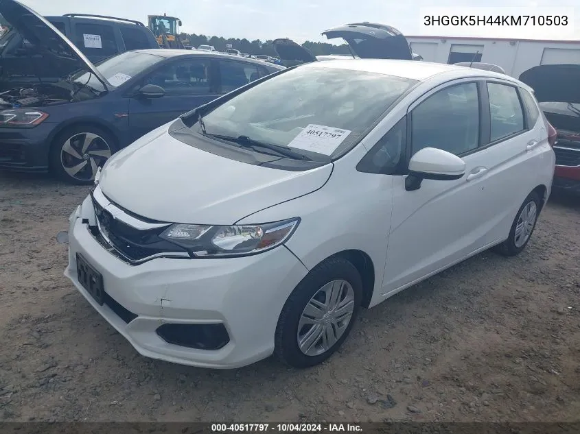 2019 Honda Fit Lx VIN: 3HGGK5H44KM710503 Lot: 40517797