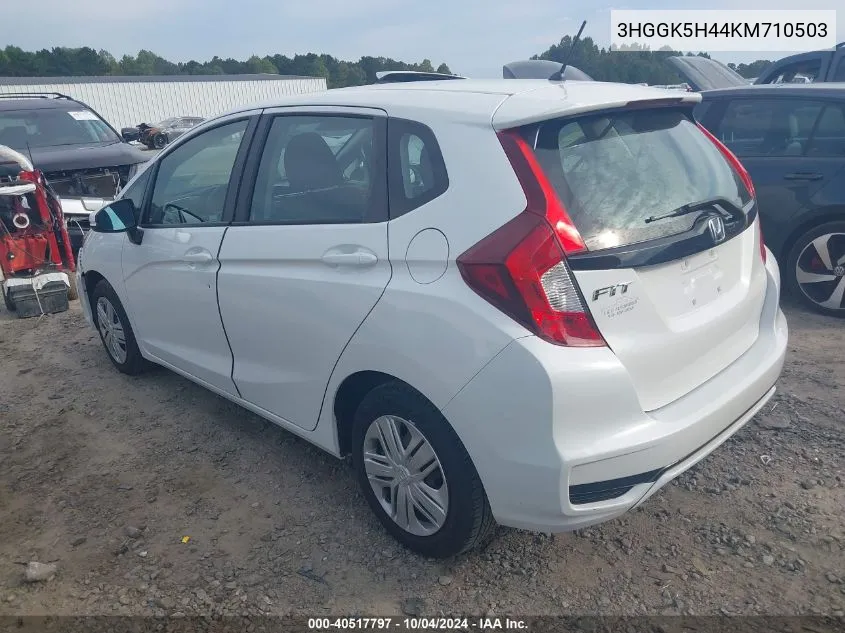 2019 Honda Fit Lx VIN: 3HGGK5H44KM710503 Lot: 40517797