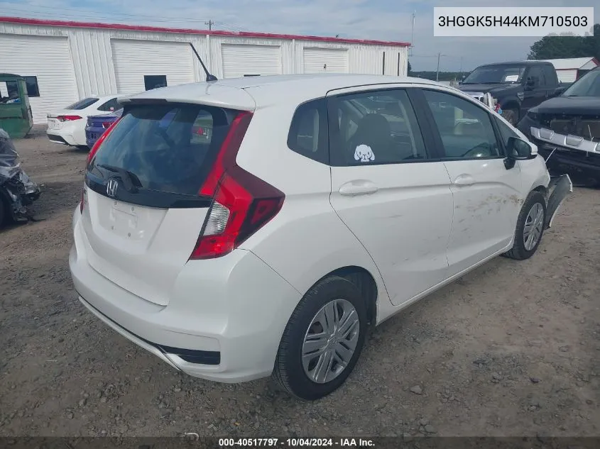 2019 Honda Fit Lx VIN: 3HGGK5H44KM710503 Lot: 40517797