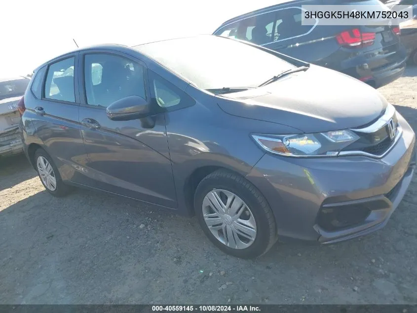 2019 Honda Fit Lx VIN: 3HGGK5H48KM752043 Lot: 40559145