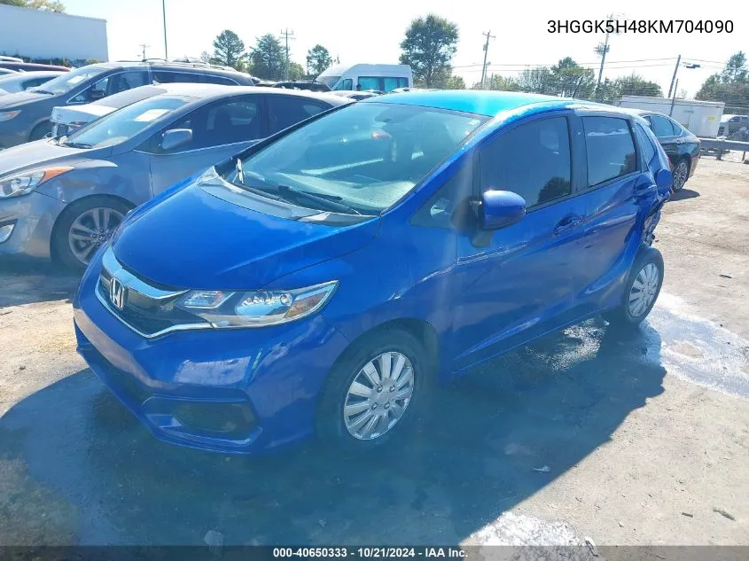 2019 Honda Fit Lx VIN: 3HGGK5H48KM704090 Lot: 40650333