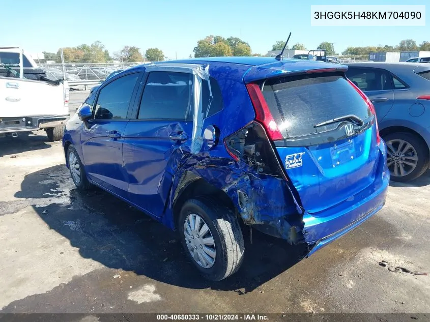 2019 Honda Fit Lx VIN: 3HGGK5H48KM704090 Lot: 40650333