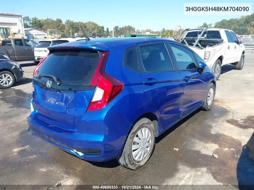 2019 Honda Fit Lx VIN: 3HGGK5H48KM704090 Lot: 40650333