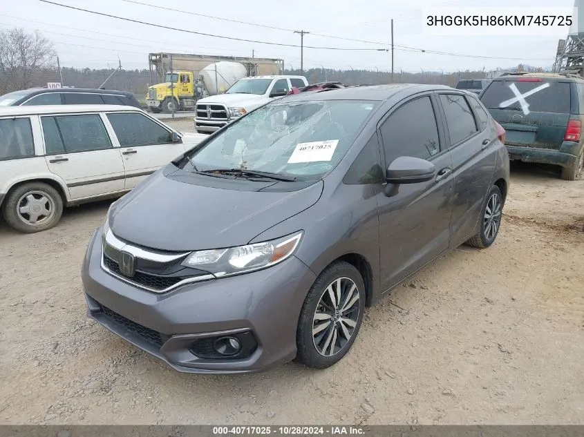 3HGGK5H86KM745725 2019 Honda Fit Ex