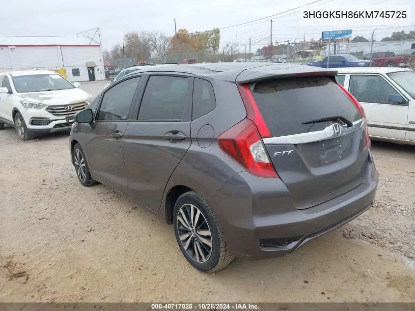 3HGGK5H86KM745725 2019 Honda Fit Ex