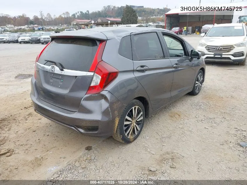 2019 Honda Fit Ex VIN: 3HGGK5H86KM745725 Lot: 40717025