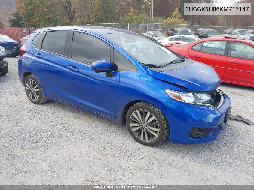 2019 Honda Fit Ex VIN: 3HGGK5H86KM717147 Lot: 40746484