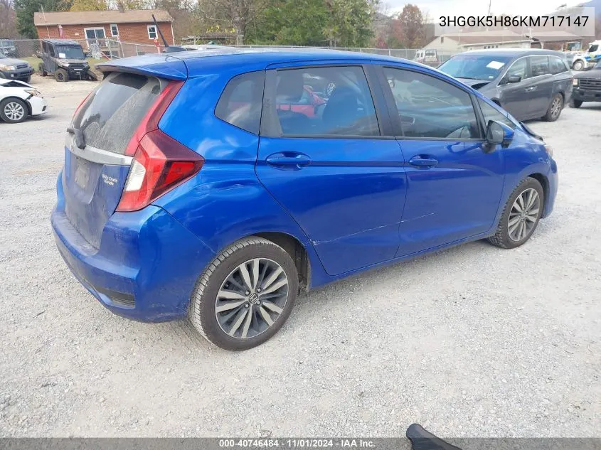 2019 Honda Fit Ex VIN: 3HGGK5H86KM717147 Lot: 40746484