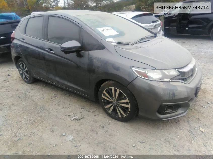 2019 Honda Fit Ex VIN: 3HGGK5H85KM748714 Lot: 40762008