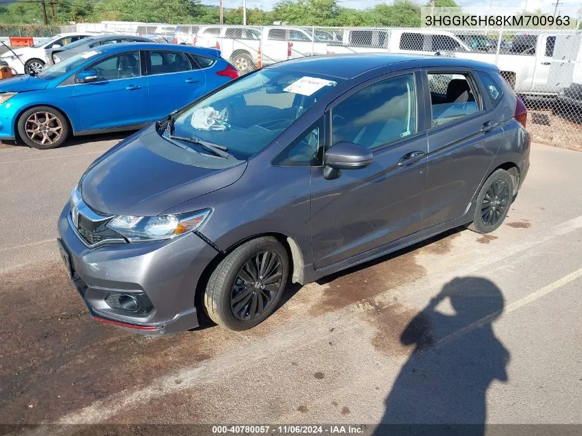 2019 Honda Fit Sport VIN: 3HGGK5H68KM700963 Lot: 40780057