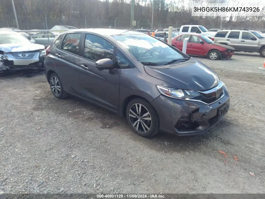 3HGGK5H86KM743926 2019 Honda Fit Ex