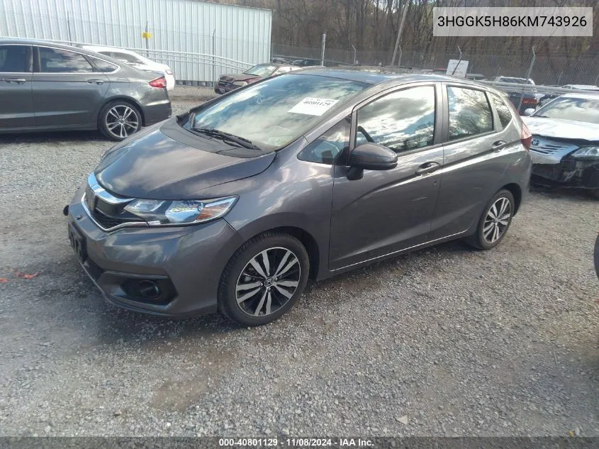 3HGGK5H86KM743926 2019 Honda Fit Ex