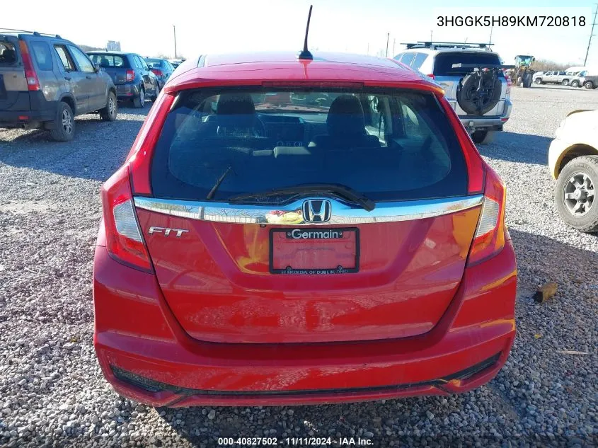 2019 Honda Fit Ex VIN: 3HGGK5H89KM720818 Lot: 40827502