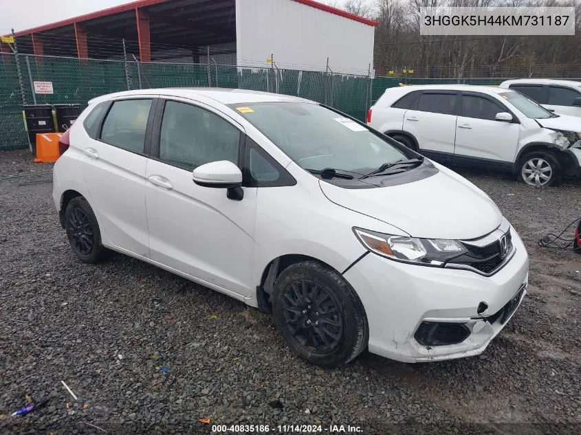 2019 Honda Fit Lx VIN: 3HGGK5H44KM731187 Lot: 40835186